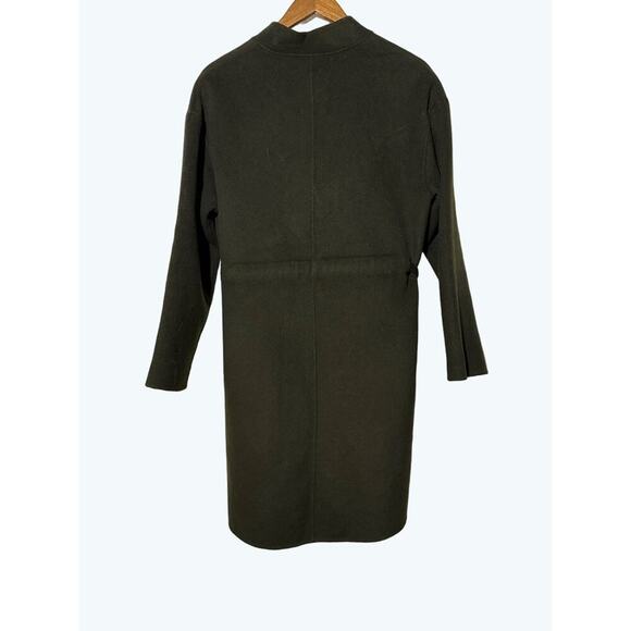 MNG · Small · Wool Blend · Belted Long Coat · Button Front · Olive Green - Picture 5 of 9